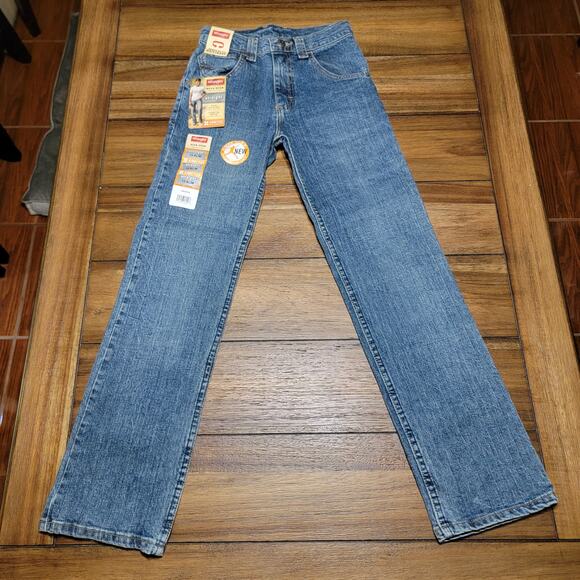 Wrangler Kids Straight Regular Denim Jeans - Size 12 Slim NWT - Picture 1 of 5